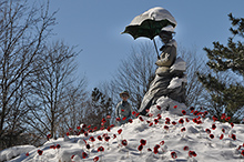 Snow Covered Sculptures